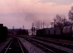 A trio of SD45's leave the north end of Raleigh yard on a clear signal